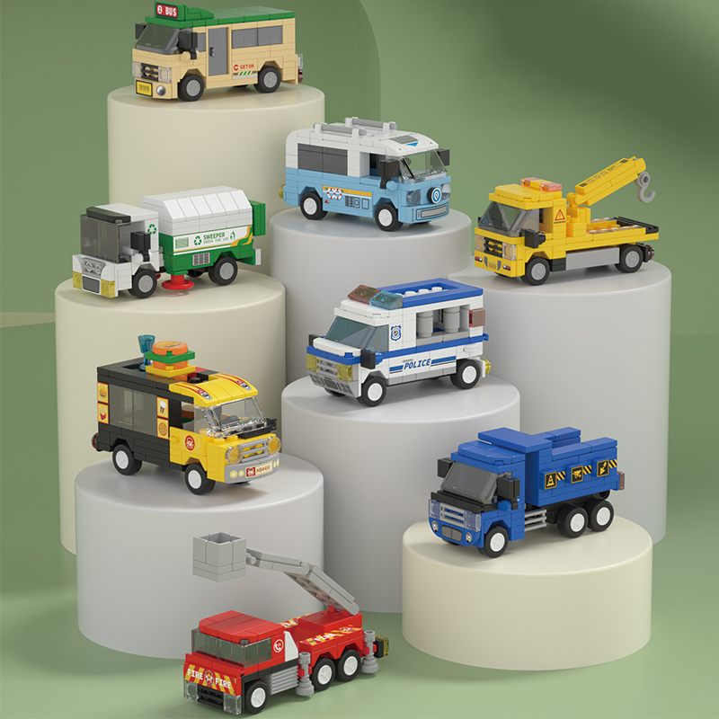 Interior Design Lego - 8 ألعاب ألغاز، مكعبات بناء، سيارات