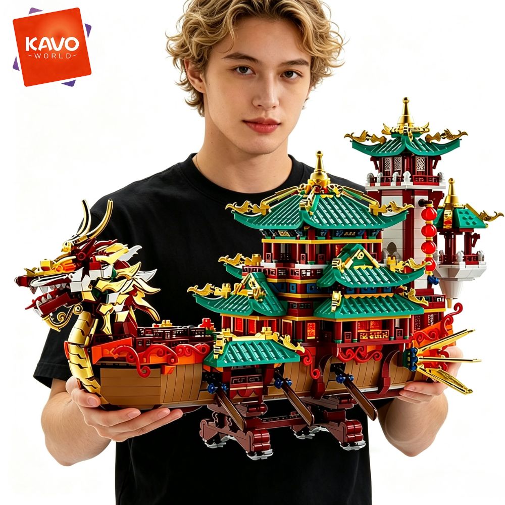Interior Design Lego - KAVOWORLD 2453 قطعة مكعبات بناء قارب