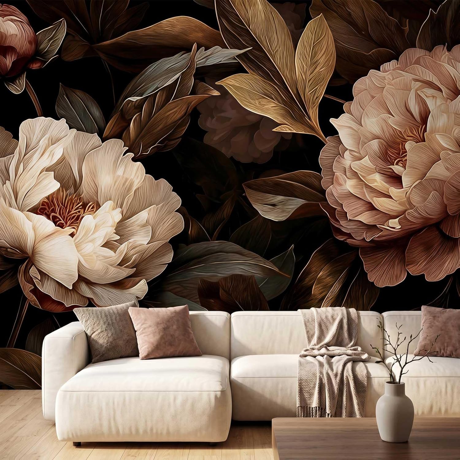 لوحة جدارية أنيقة بنقش زهور ال - مراجعة Interior Design Home Decor وسعره