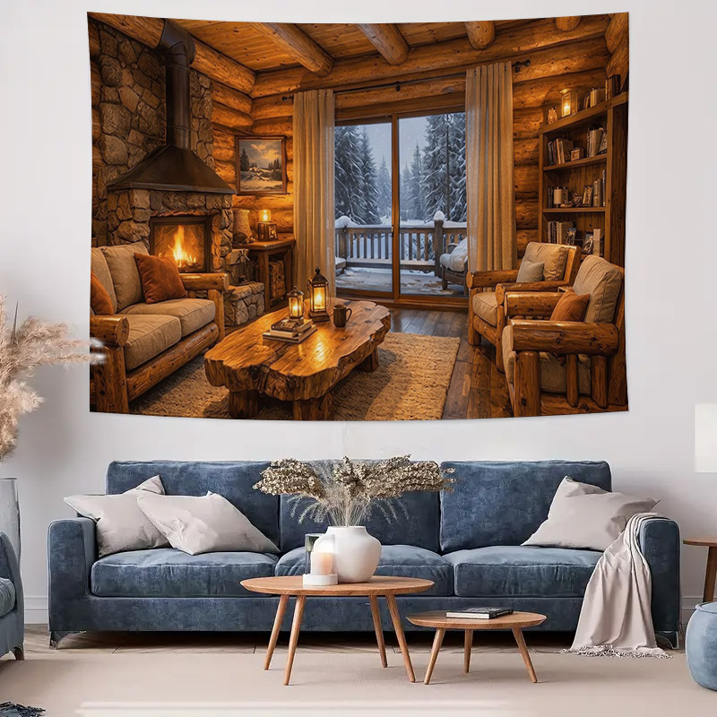 سجادة جدارية داخلية لمنزل خشبي - مراجعة Interior Design Home Decor وسعره