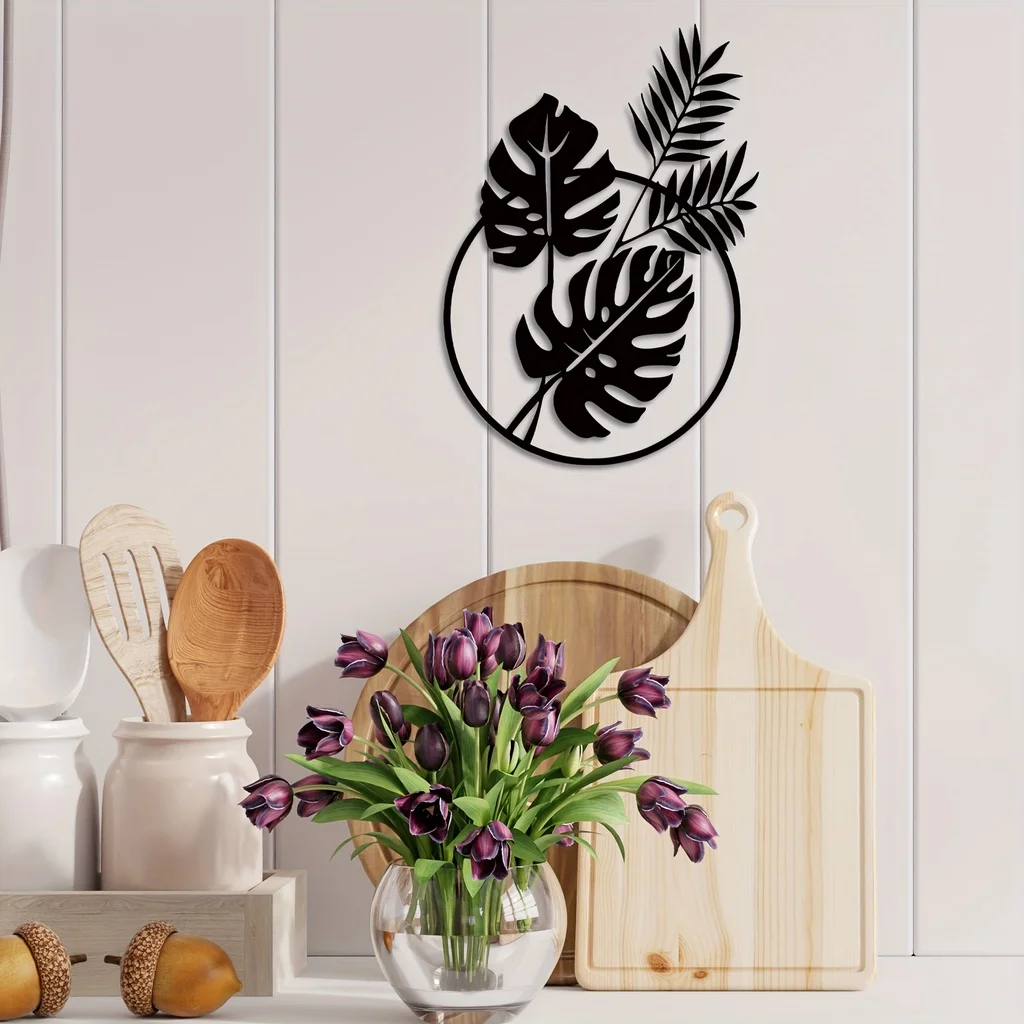 Cifbwy-نحت جدار معدني من أوراق - مراجعة Interior Design Modern وسعره