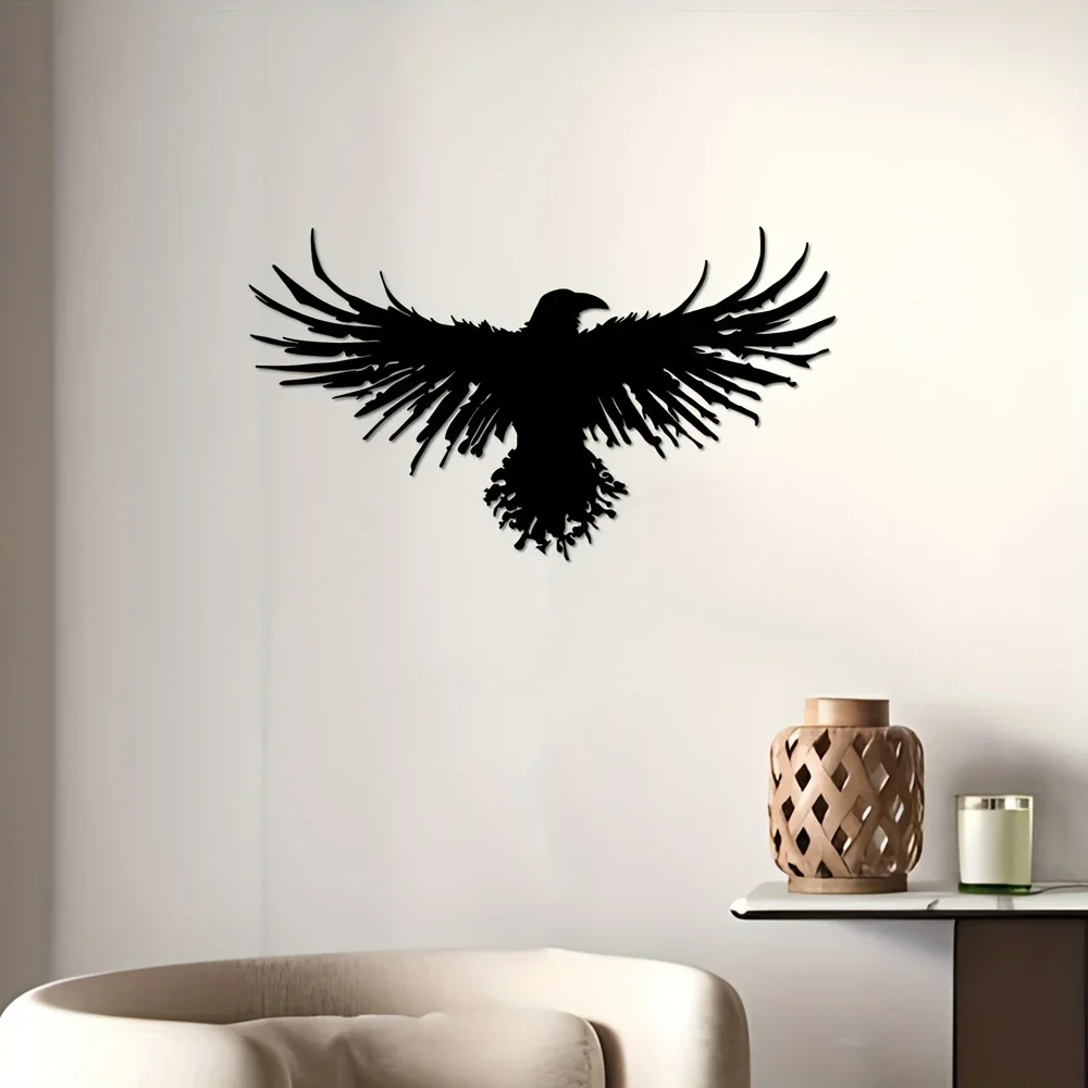 ديكور حائط غراب معدني أسود فري - مراجعة Interior Design Modern وسعره
